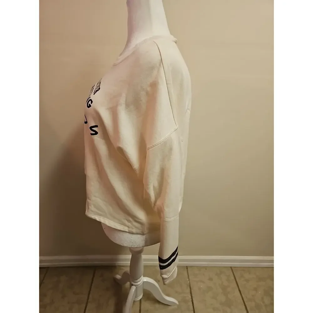 I'd Rather Be Watching Friends Cropped Sweatshirt Size XXL - Picture 3 of 6